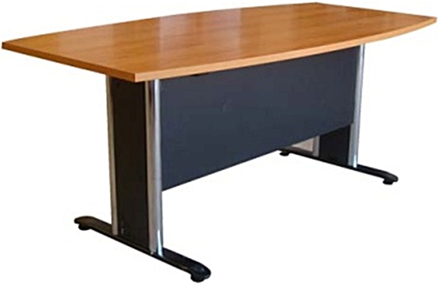 TBN-1801โต๊ะประชุมรูปวงรีขาชุบโครเมี่ยม